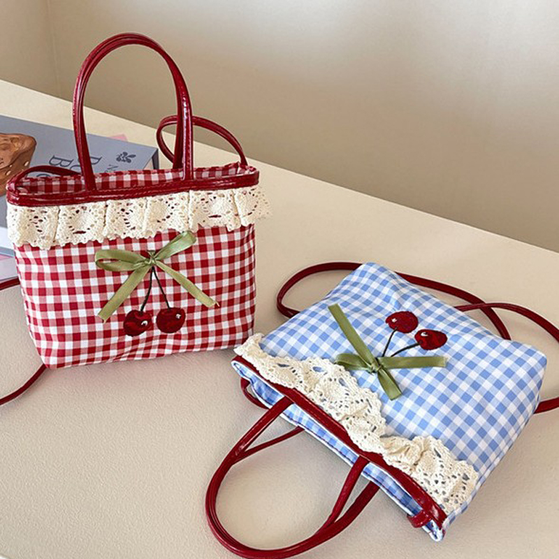 Luxury Bags Brands For Women - Ladies' Shoulder Bag Korean Checkered Polka
