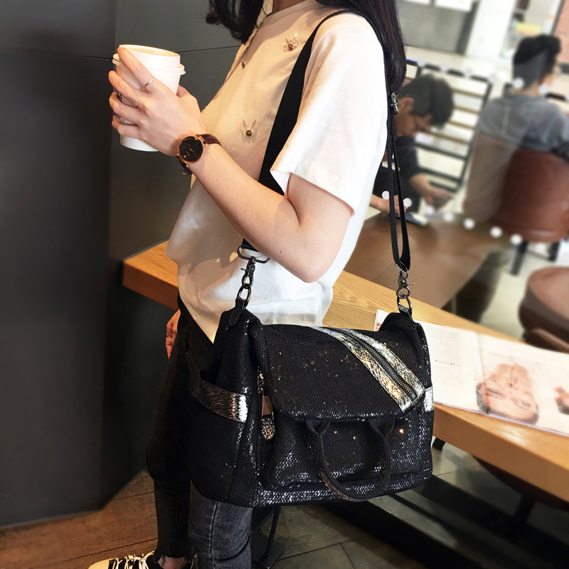 New Women Nylon Sequins Backpa - đánh giá và giá Luxury Zipper Bags