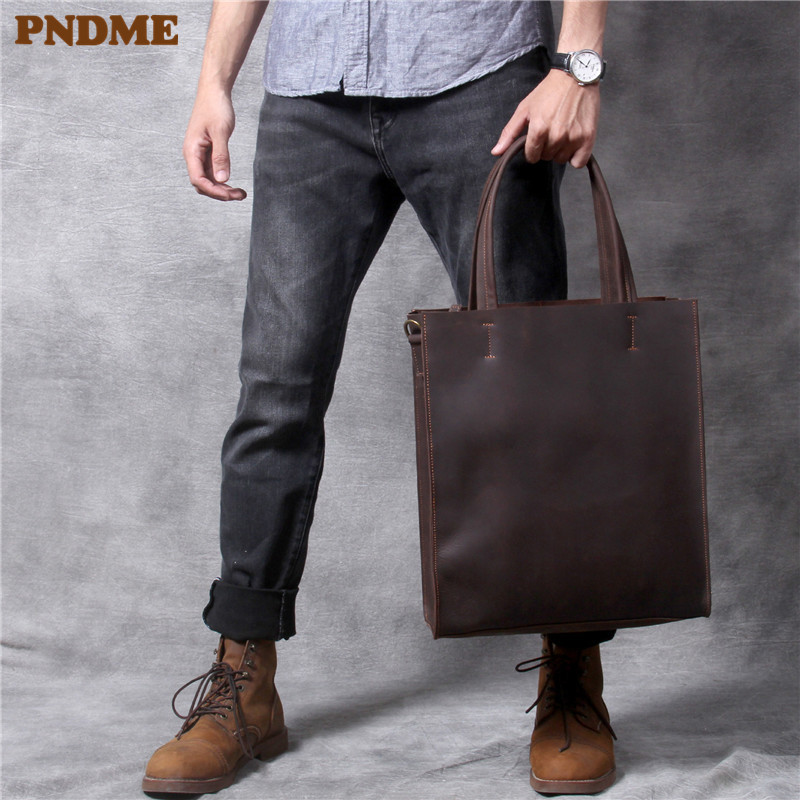 Vintage genuine leather men ha - đánh giá và giá Luxury Bags Laptop