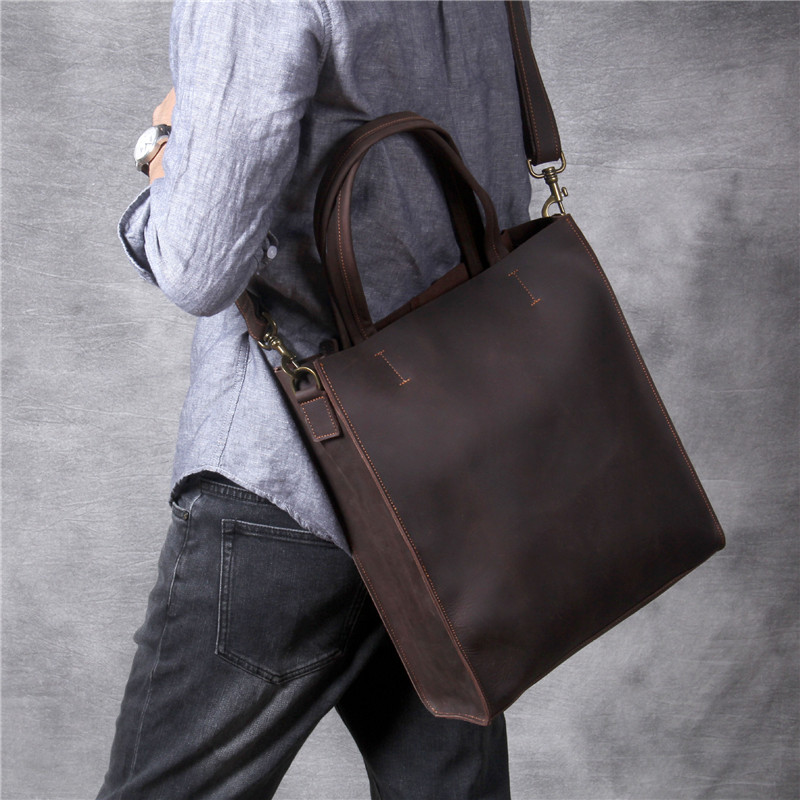 Vintage genuine leather men ha - đánh giá và giá Luxury Bags Laptop