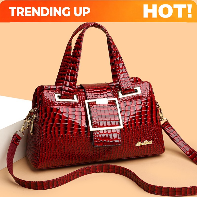 Luxury Crocodile Patterned Han - đánh giá và giá Luxury Zipper Bags