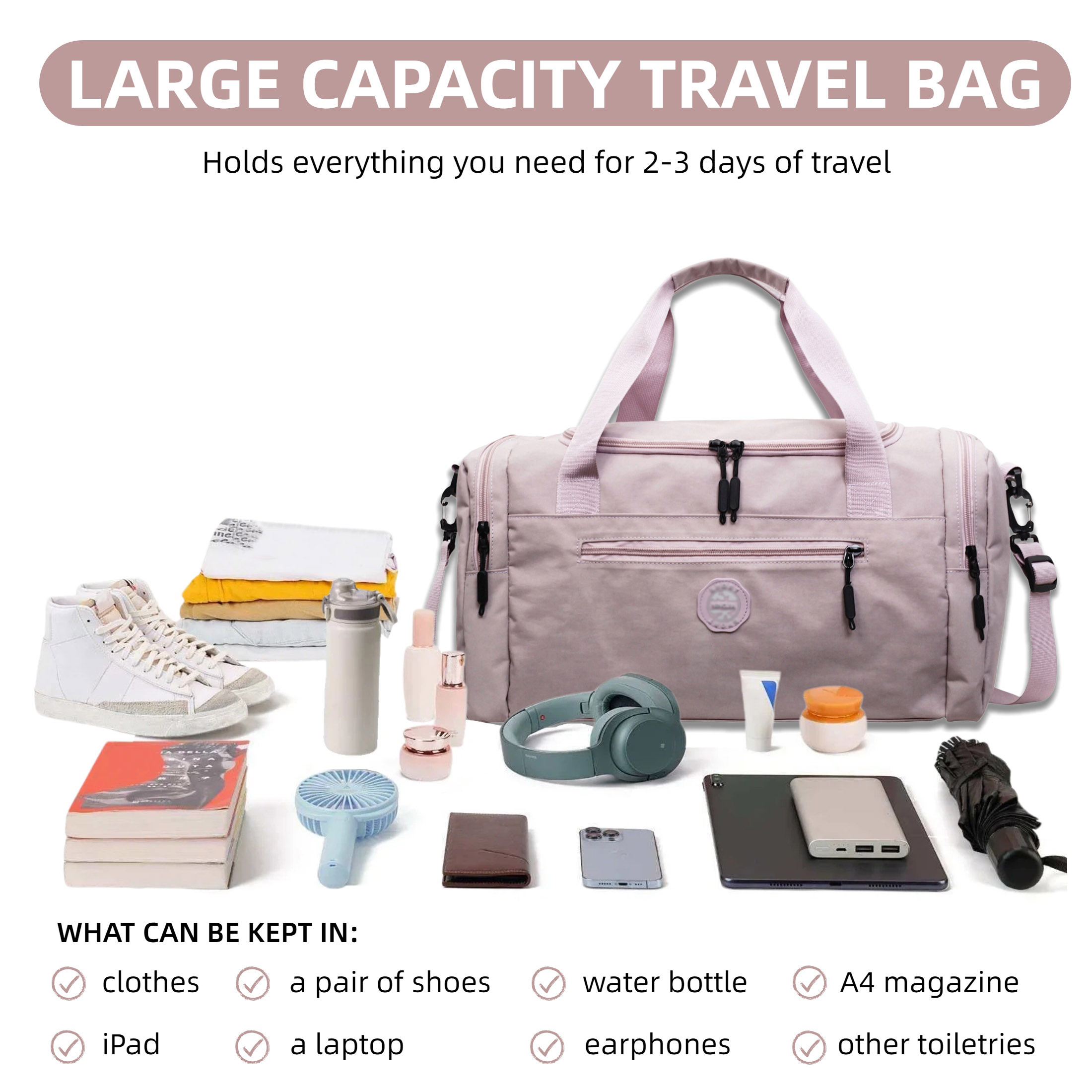Large Capacity Weekender Overn - đánh giá và giá Luxury Yoga Bags
