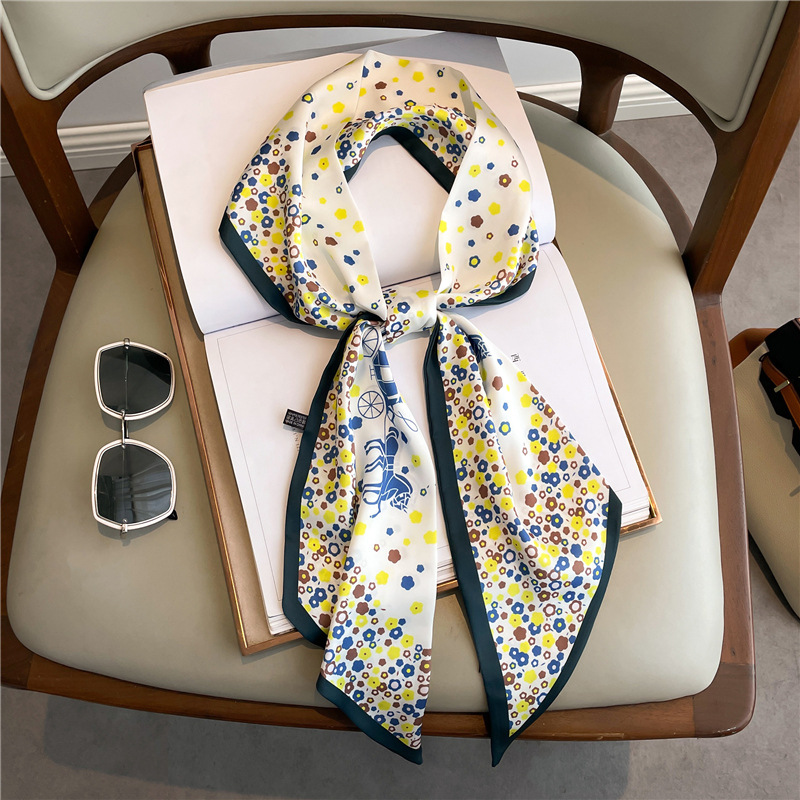Fashion Print Long Silk Scarf  - đánh giá và giá Luxury Bags Casual