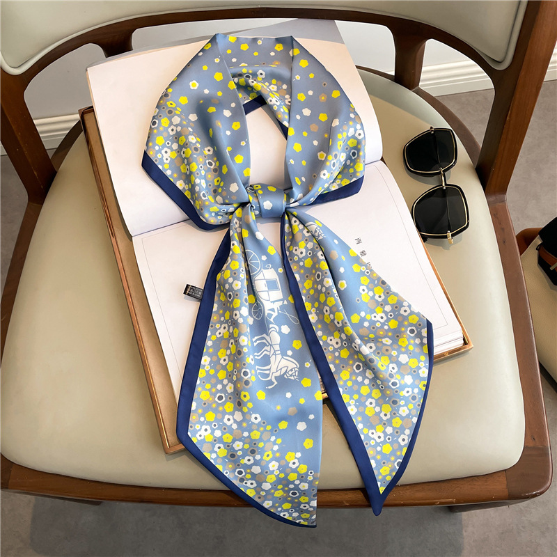 Fashion Print Long Silk Scarf  - đánh giá và giá Luxury Bags Casual