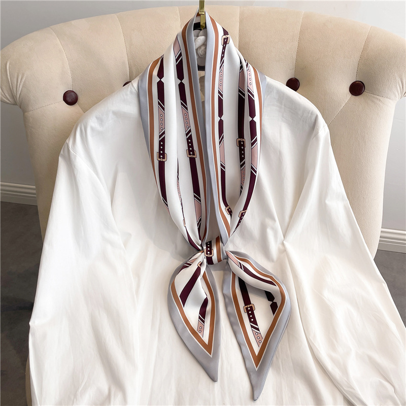 Fashion Print Long Silk Scarf  - đánh giá và giá Luxury Bags Casual