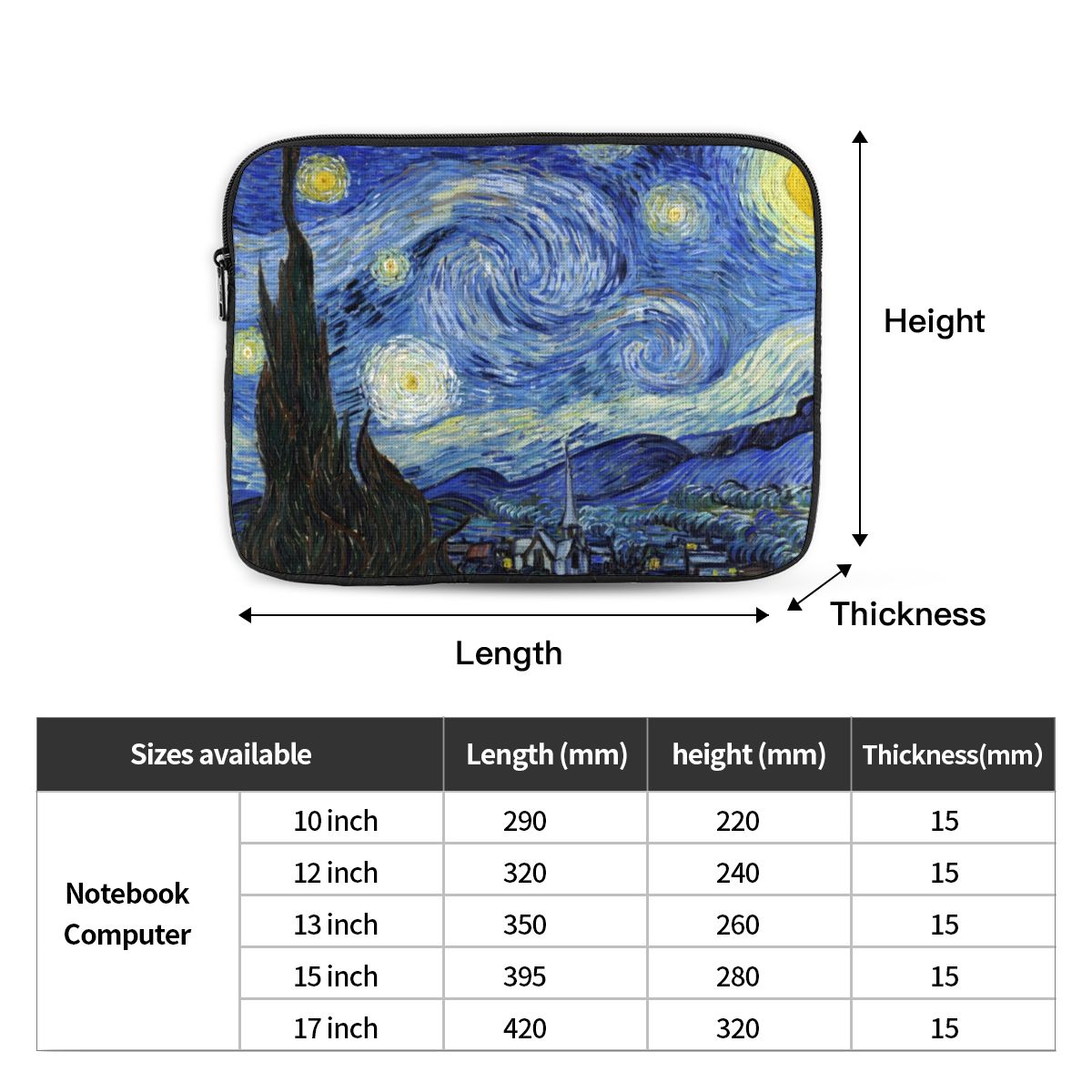 Van Gogh Notebook Laptop Bag C - đánh giá và giá Luxury Bags Laptop
