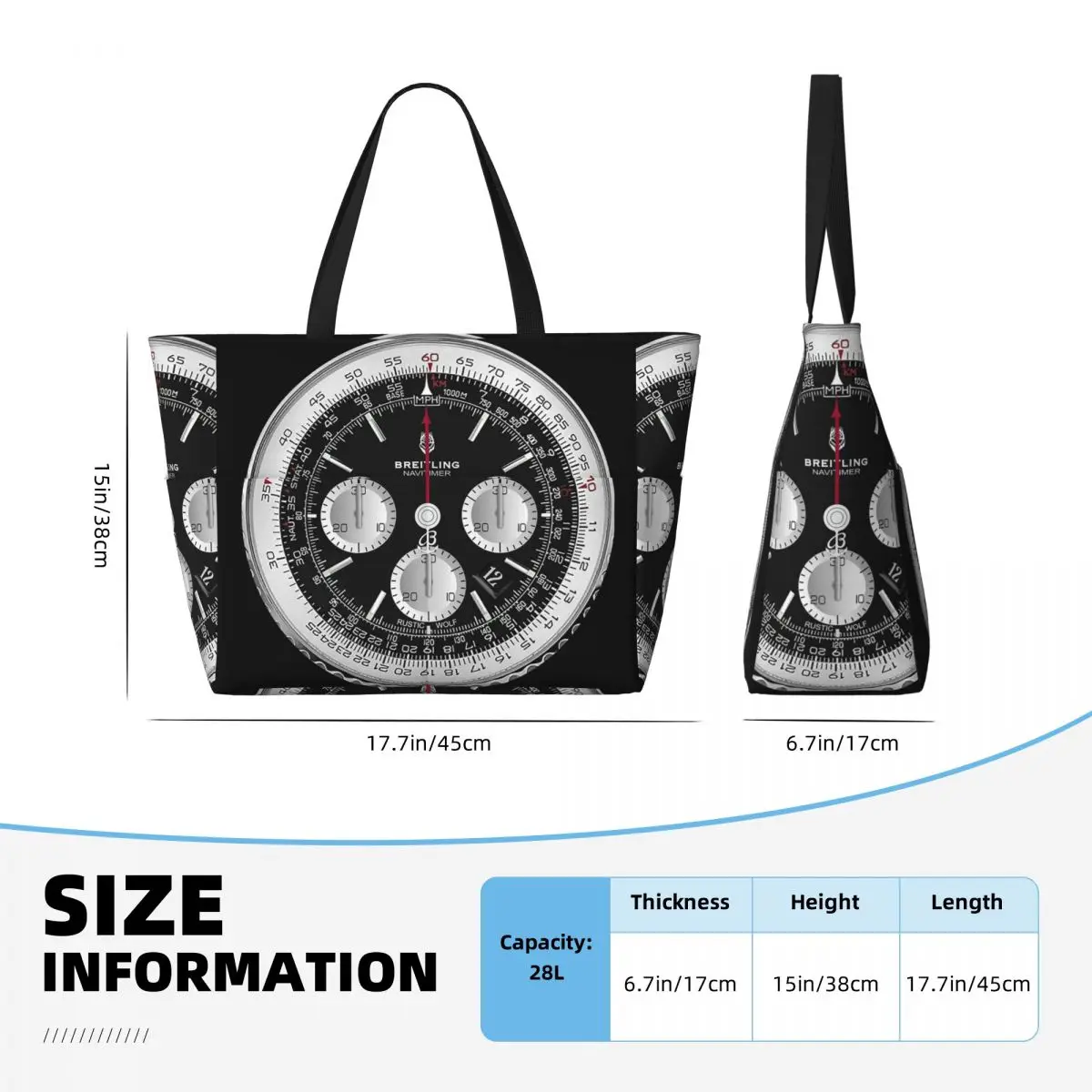 Black Luxury Watch Face Beach  - đánh giá và giá Luxury Yoga Bags